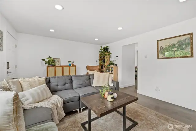 Updated Living Room with a Comfortable, Flowing Layout.