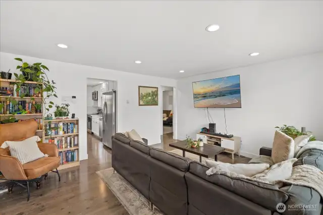 Seamless Flow from Living Room to Nearby Kitchen.