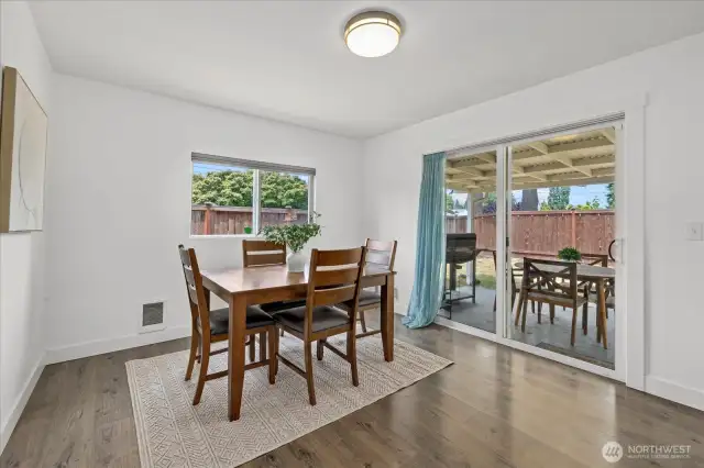 Enjoy Indoor-Outdoor Living with Patio Access from the Dining Area.