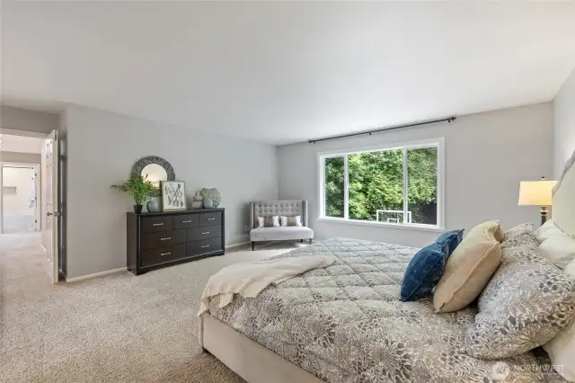 Another Beautiful Oversize Window overlooking the Backyard & Wooded Acreage providing both Sunlight & Privacy