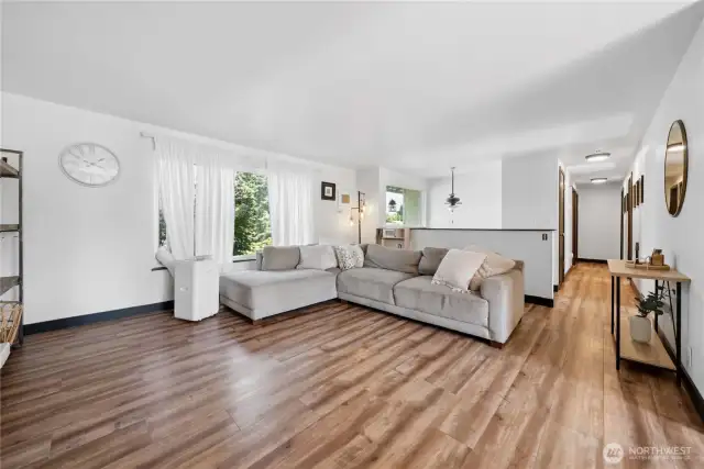 Upstairs Living Room. Check out the new floors!