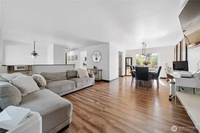 Upstairs Living with view of Dining Area