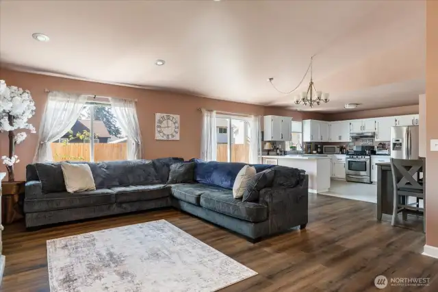Great room living at its best. The vaulted ceiling helps this home live large.