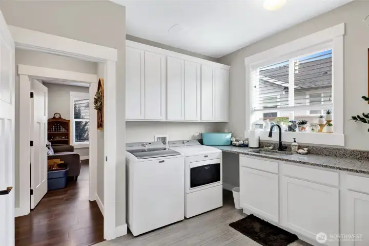 laundry room with sink