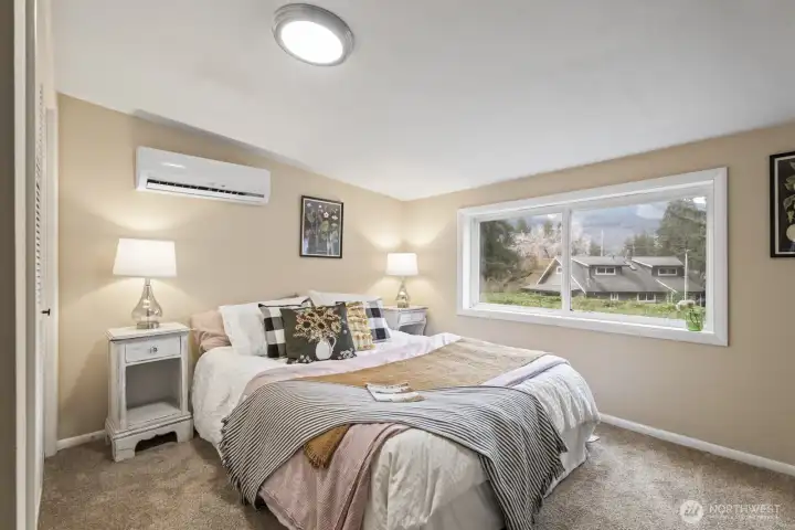 Another generously sized bedroom on the upper level.