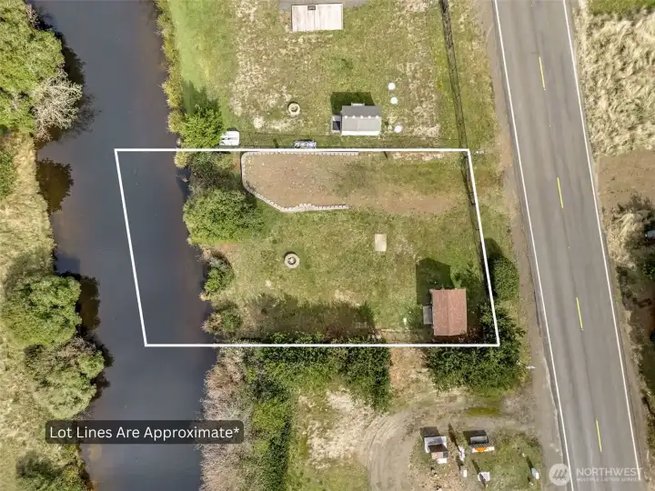 Aerial shot of the lot.