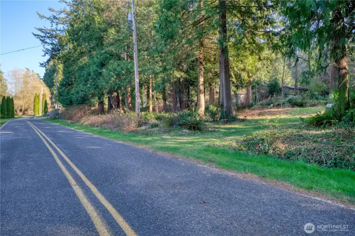 Looking east on Province Road, before the S curve down to Maple Beach.