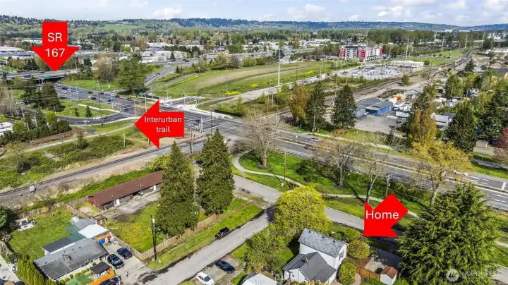 SR 167 & Intururban Trail both close to the home!