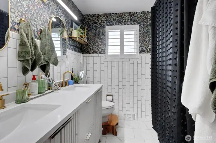 Stylish updated bathroom with refreshed design