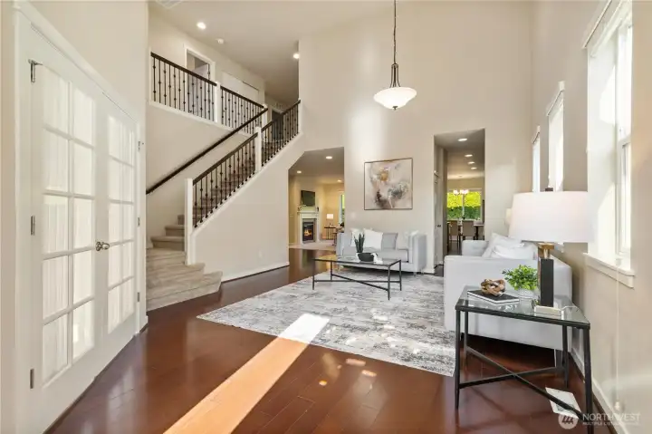 Beautiful vaulted ceiling upon entry.