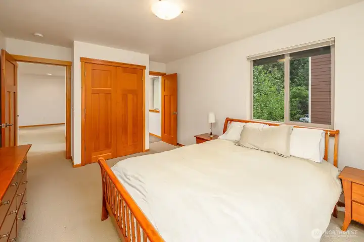 Spacious upper level bedroom.
