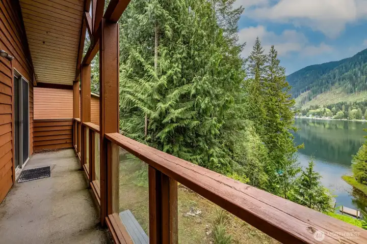 Upper level deck accessed from bedroom.