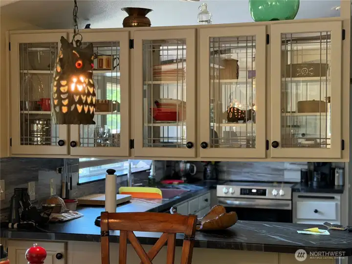 Beautiful cabinets at the entry to the kitchen