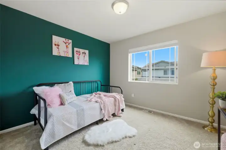 Upstairs bedroom with closet.