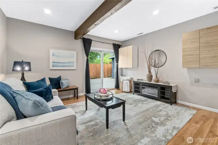 Lower level versatile bonus room - hang out space, office, playroom Lower level versatile bonus room - hang out space, office, playroom