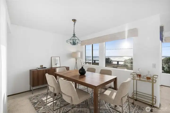 virtually staged dining