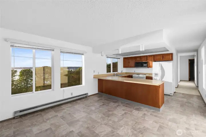Kitchen with eating area or second living room
