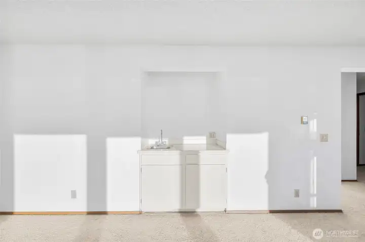 wet bar in living room