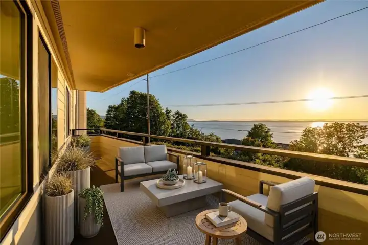 virtually staged covered deck