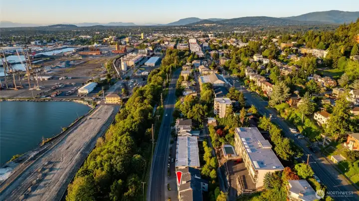 View north to downtown