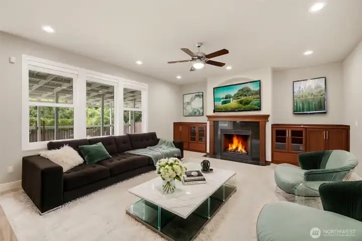 main family room virtually staged
