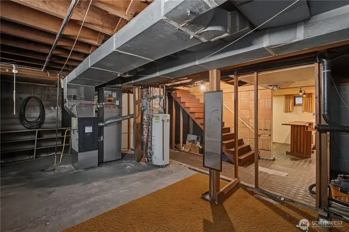 Additional space/unfinished in the basement.  Brand new furnace!