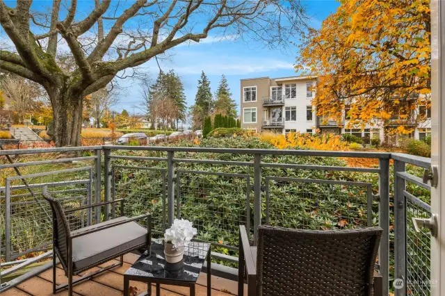 Lovely balcony off the dining area and living room