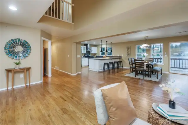 Large dining area conveniently located off the kitchen with plenty of space for entertaining.