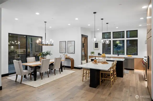 Kitchen and Dining Area with access to outdoor deck