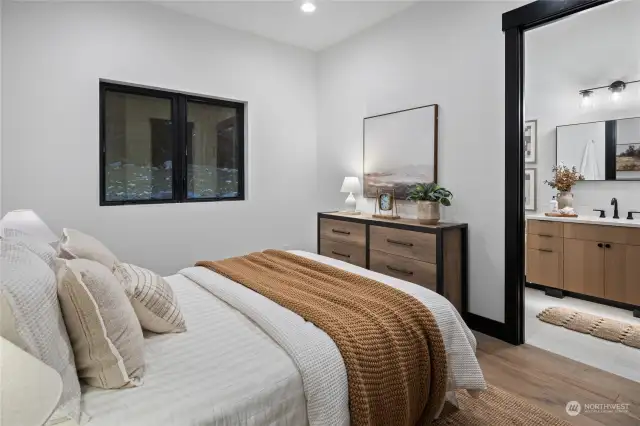 Secondary ensuite bedroom on main floor