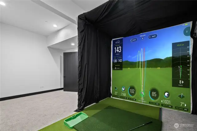 Golf simulator room to be yours!