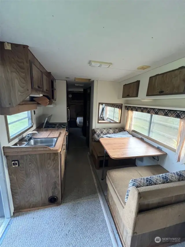 Interior travel trailer