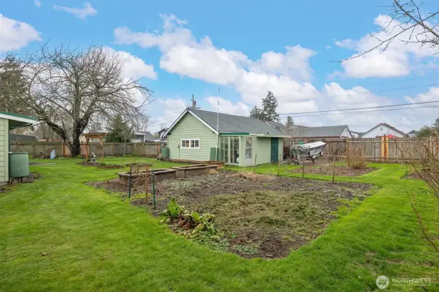 Large garden space in fully fenced backyard