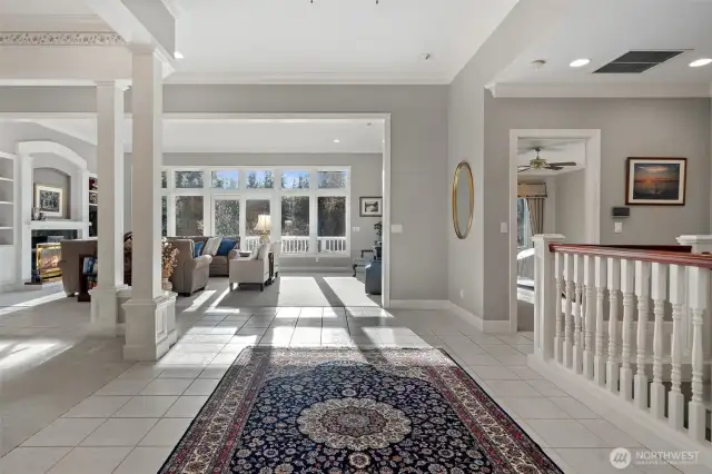 Gorgeous entry way looking into the formal living room.