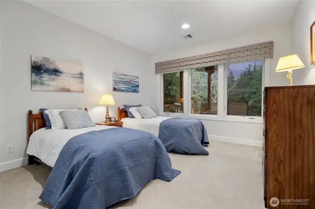 Another oversided third bedroom on the lower level of the home.