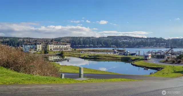 The Inn at Port Ludlow adjacent to the Port Luldow 300 slip marina.