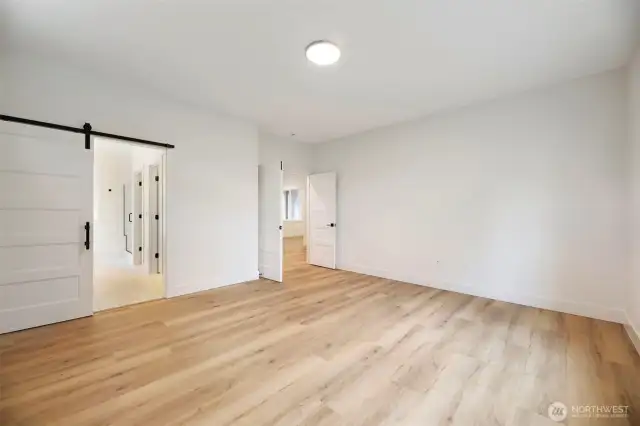 Primary bedroom suite on main floor