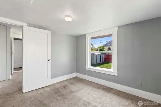 Door leading from guest bedroom to bonus room.