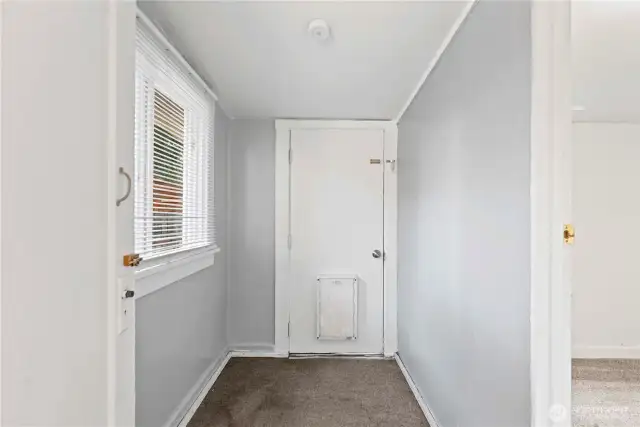 The back door is ready for human or canine use!