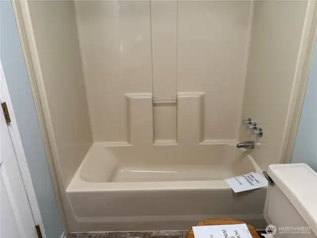 Main bath tub/shower.