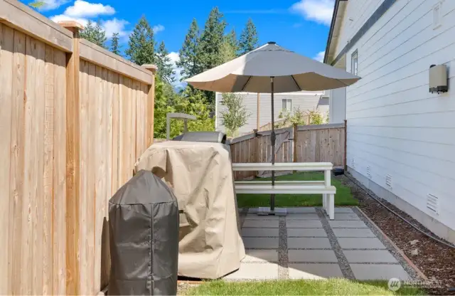 Wow! Check out this amazing finished patio area. It's the perfect setup for barbecue parties, or using your smoker or outdoor grill... or just enjoying lunch!    Wow! Check out this amazing finished patio area. It's the perfect setup for barbecue parties, or using your smoker or outdoor grill... or just enjoying lunch!
