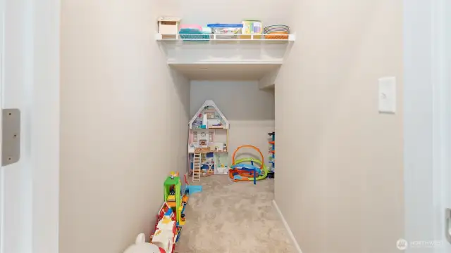 Yep, it's the closet under the stairs... and YES it's the Harry Potter room. :)