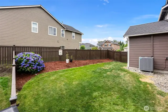 Fully fenced area for pets or play