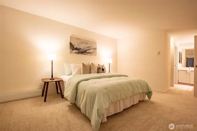 Primary Bedroom with New Luxury Carpeting