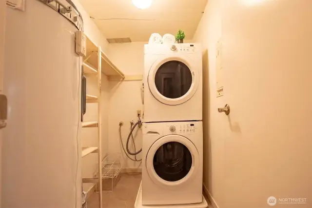 Laundry / Utility Room with Washer/Dryer & Storage