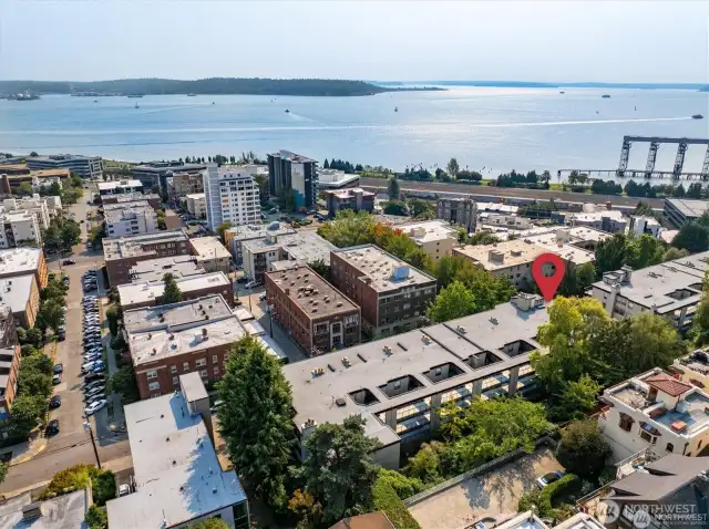 Aerical of Kinnear Condos