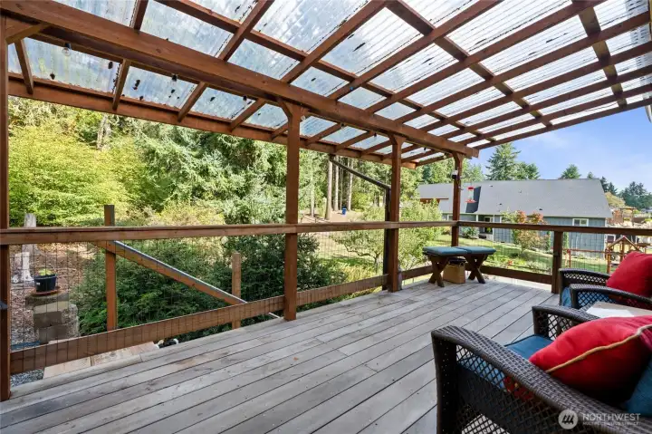 Views all round!  Covered front deck and entry