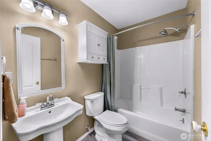 Downstairs full bath just off bedroom