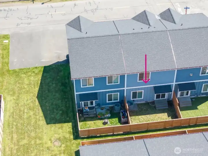 Drone shot of your back yard area.