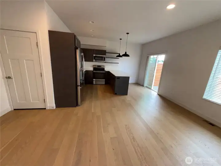 Greatroom.  The door you see to the left goes into the garage.